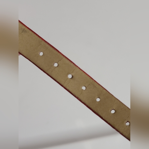 Red Guess leather crocodile watch genuine leather euc - Picture 12 of 14